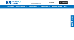 Desktop Screenshot of bluedotsigns.com