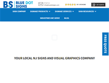 Tablet Screenshot of bluedotsigns.com